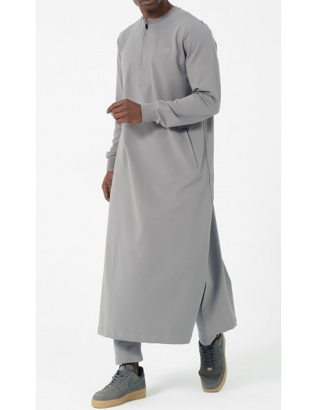 Qamis Jogging Amwaj Gris Qaba'il