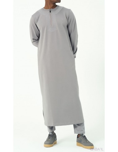 Qamis Jogging Amwaj Gris Qaba'il
