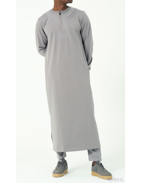 Qamis Jogging Amwaj Gris Qaba'il