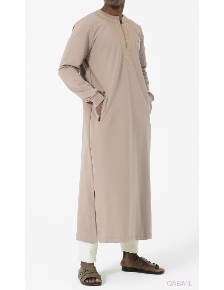 Qamis Sham R24 Taupe Qaba'il