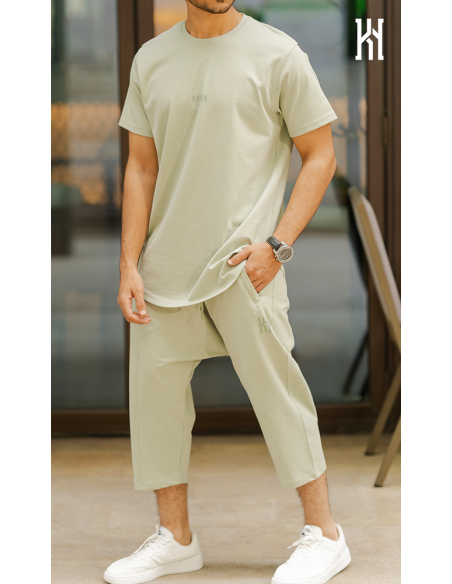 Ensemble Combo Vert Amande 100% Coton KyYn