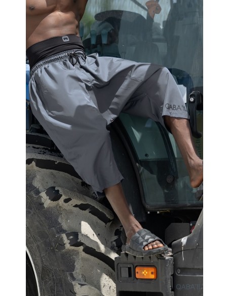 Sarouel De Bain Uni S24 Gris Qaba'il