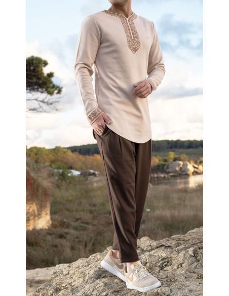 Sweat Etniz AWQAS Beige Qaba'il