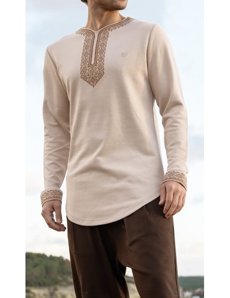 Sweat Etniz AWQAS Beige Qaba'il