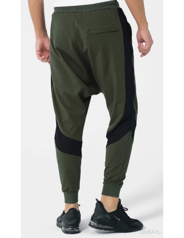 Sarouel Jogging Kaki et Noir Qaba'il