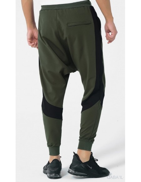 Sarouel Jogging Kaki et Noir Qaba'il
