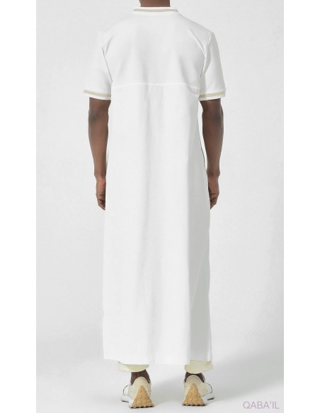 Qamis Navy R24 Ecru Qaba'il