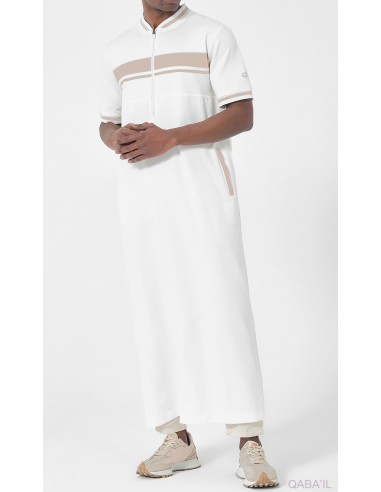 Qamis Navy R24 Ecru Qaba'il
