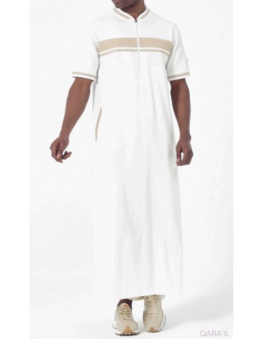 Qamis Navy R24 Ecru Qaba'il