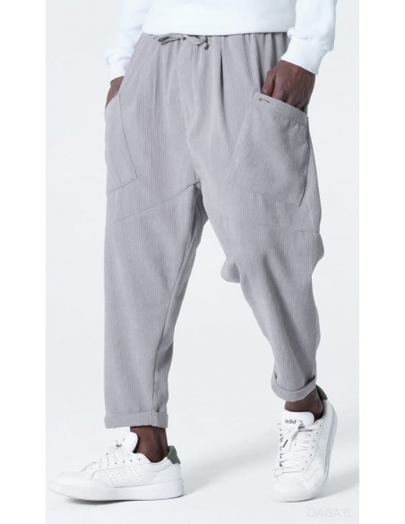 Sarouel Design Kadife Gris Qaba'il