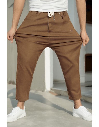Sarouel Jean Stretch Drop Marron Qaba'il