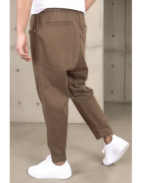 Sarouel Jean Stretch Drop Marron Qaba'il