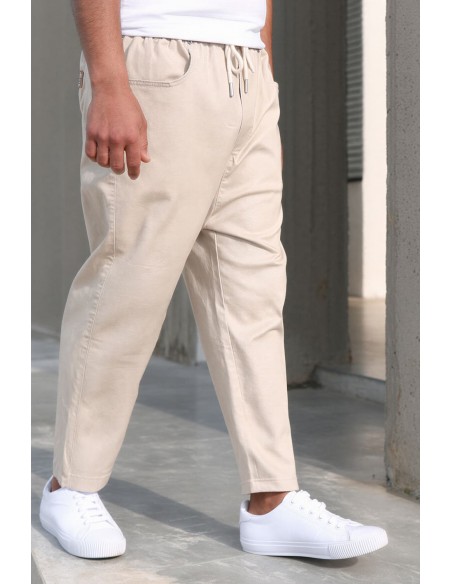 Sarouel Jean Stretch Drop Beige Qaba'il