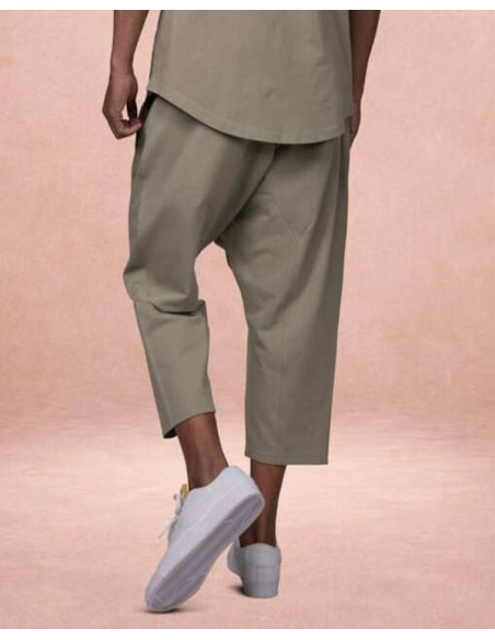 Sarouel Pantacourt Combo Kaki Wassat 100% Coton