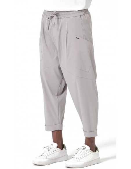 Sarouel Design gris homme Qaba'il avec coupe ample et poches latérales
