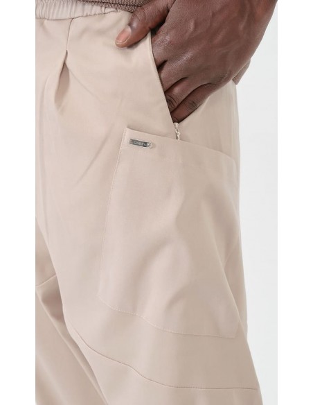 Sarouel Design beige Qaba’il homme coupe ample poche