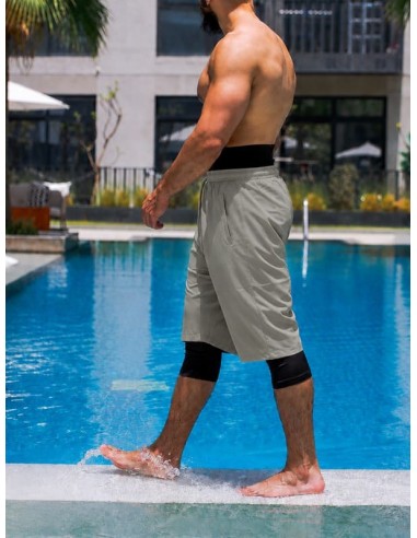 Sarouel de Bain Kaki Homme Haytam –...