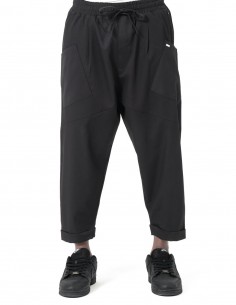 Sarouel Design noir Qaba’il homme avec taille élastique et poches latérales 2