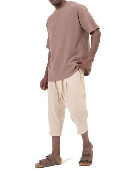 Sarouel Pantacourt Classik Tencel Beige Homme Qaba'il