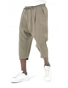 Sarouel pantacourt Classik Tencel kaki homme Qaba'il avec coupe ample