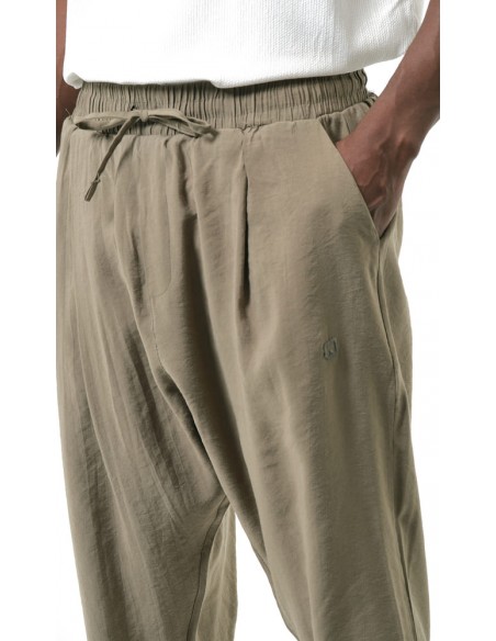 Sarouel Pantacourt Classik Tencel Kaki Homme Qaba'il