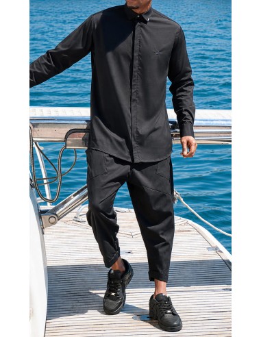 Chemise Design Noir Homme Qaba'il